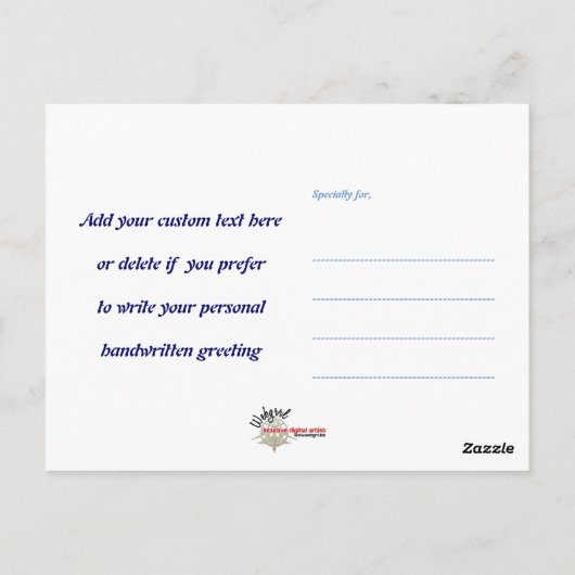 Carte postale Merci de danse éolien papillon (Dos)