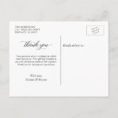 Carte Postale Merci de dentelle en bois rustique (Dos)