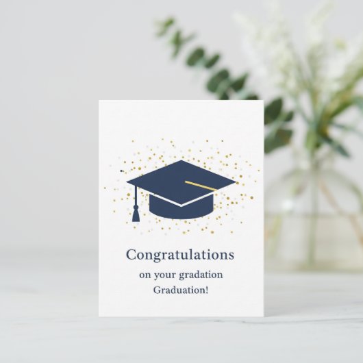 Carte postale Merci de diplôme (Debout devant)