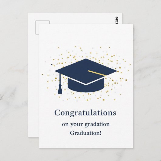 Carte postale Merci de diplôme (Devant / Derrière)