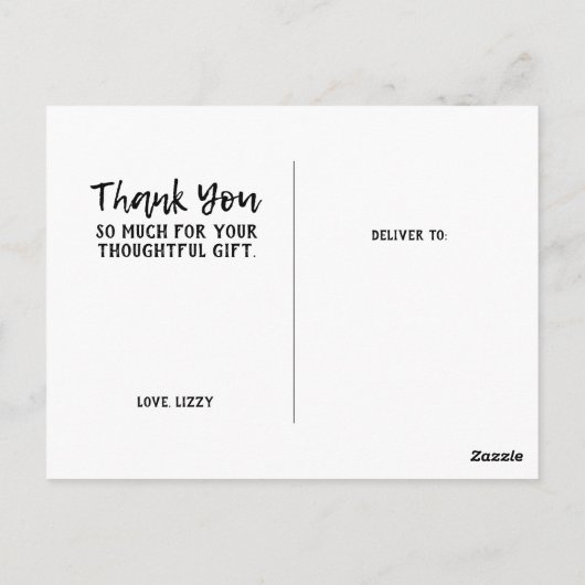 Carte postale Merci de diplôme (Dos)