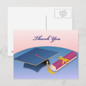 Carte postale Merci de diplôme (Devant / Derrière)