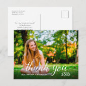 Carte Postale Merci de diplôme de de la photo de script (Devant / Derrière)