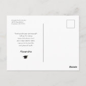 Carte Postale Merci de diplôme de de la photo de script (Dos)