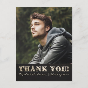 Carte postale Merci de diplôme Doré
