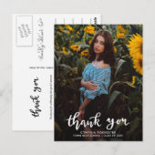 Carte Postale Merci de diplôme moderne photo Script (Devant / Derrière)