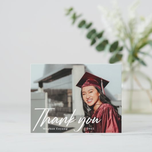 Carte postale Merci de diplôme photo de script mod (Debout devant)