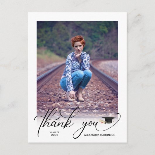 Carte postale Merci de diplôme photo de script mod (Devant)