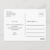 Carte postale Merci de diplôme photo de script mod (Dos)