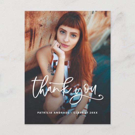 Carte Postale Merci de diplôme Photo Lycée Diplômé (Devant)