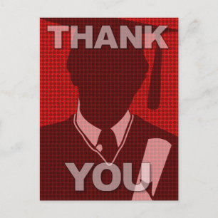 Carte Postale Merci de diplôme Postcard Gown 1