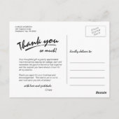 Carte Postale Merci de diplôme - Script de pinceau manuscrit (Dos)