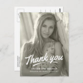 Carte Postale Merci de diplôme Script manuscrit moderne (Devant / Derrière)