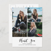 Carte Postale Merci de diplôme Script Trois Grad Photo (Devant / Derrière)