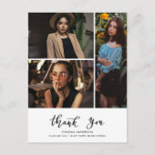 Carte Postale Merci de diplôme Script Trois Grad Photo (Devant)