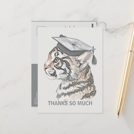 Carte postale Merci de diplôme unique (Devant/Arrière en situation)