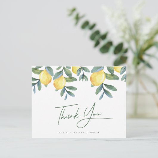 Carte Postale Merci de douche nuptiale Squeeze Lemon principal (Debout devant)