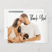 Carte Postale Merci de douche pour bébé moderne photos personnal (Devant / Derrière)