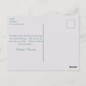 Carte Postale Merci de Faire-part de mariage d'aquarelles bleu (Dos)