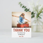 Carte Postale Merci de fête d'anniversaire de l'enfant (Debout devant)