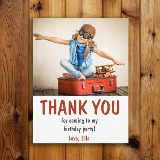 Carte Postale Merci de fête d'anniversaire de l'enfant