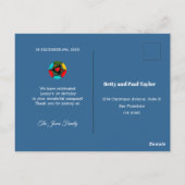 Carte Postale Merci de fête d'anniversaire portugais (Dos)