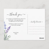 Carte Postale Merci de Fête des mariées en bois rustique (Dos)