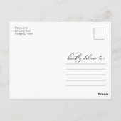 Carte Postale Merci de Fête des mariées géométrique bleu foncé (Dos)