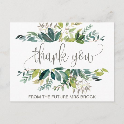 Carte Postale Merci de feuillage (Devant)