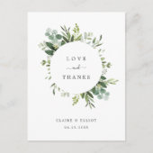 Carte Postale Merci de feuillage vert Eucalyptus (Devant)