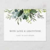 Carte Postale Merci de feuillage vert Eucalyptus (Devant)