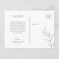 Carte postale Merci de feuille de feutre d'art de