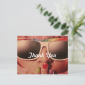 Carte Postale Merci de fille rétro des années 70 (Debout devant)