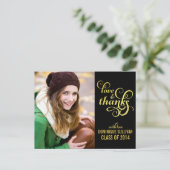 Carte postale Merci de finition Gold Foil (Debout devant)