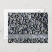 Carte Postale Merci de galets noirs lisse (Devant / Derrière)