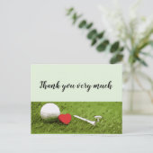 Carte Postale Merci de golf avec amour sur herbe verte (Debout devant)