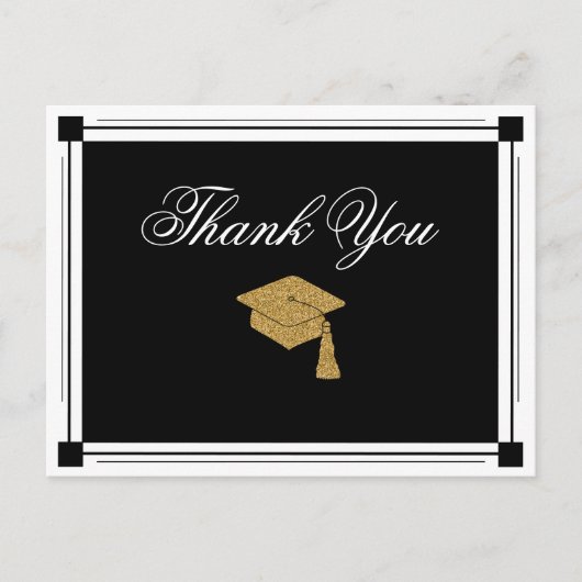 Carte Postale Merci de graduation Art Déco (Devant)