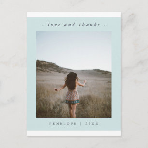 Carte Postale Merci de graduation bleu simple photo