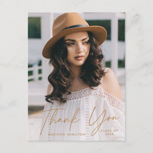 Carte Postale Merci de graduation de la photo de Script Gold mod (Devant)