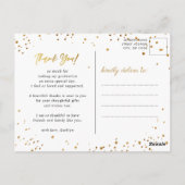 Carte Postale Merci de graduation de la photo de Script Gold mod (Dos)