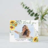 Carte Postale Merci de graduation de l'Eucalyptus des tournesols (Debout devant)