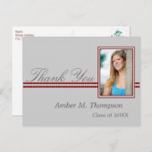 Carte Postale Merci de graduation de Scarlett et Grey (Devant / Derrière)