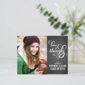 Carte postale Merci de graduation de script chic d (Debout devant)