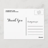 Carte postale Merci de graduation de script Whimsi (Dos)