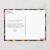 Carte Postale Merci de graduation en orange et citron botanique (Dos)