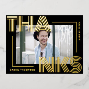 Carte postale Merci de graduation géométrique mode