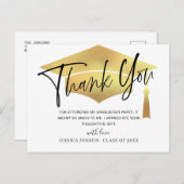 Carte Postale Merci de graduation minimaliste simple moderne (Devant / Derrière)