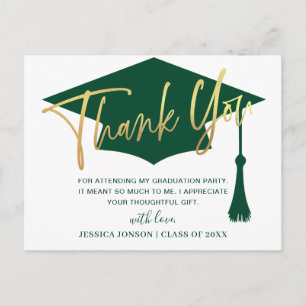 Carte Postale Merci de graduation minimaliste simple moderne