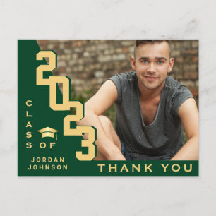 Carte Postale Merci de graduation minimaliste simple moderne