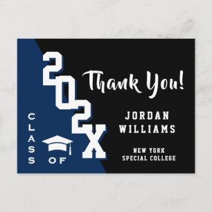 Carte Postale Merci de graduation minimaliste simple moderne